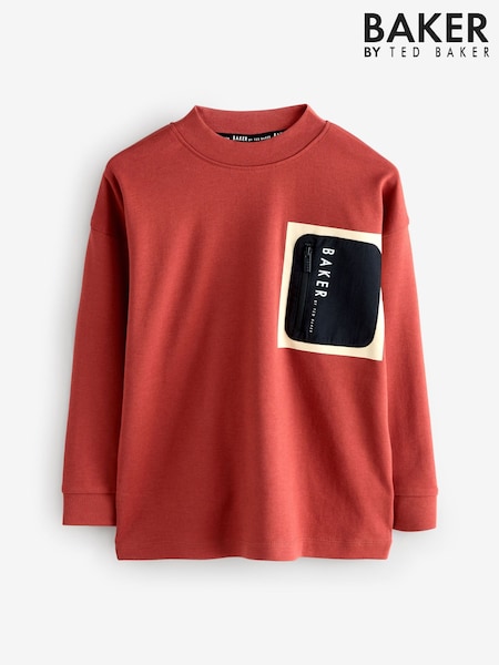 Baker by Ted Baker Long Sleeve Pocket T-Shirt (F11487) | AED108 - AED144