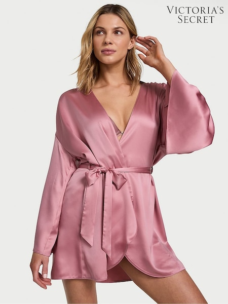 Victoria's Secret Dusk Mauve Pink Satin Short Robe (F11518) | €56