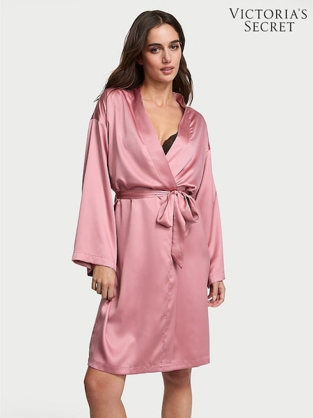Victoria's Secret Dusk Mauve Pink Satin Midi Robe (F11520) | €68