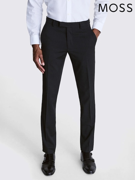 MOSS Charcoal Grey Slim Fit Stretch Trousers (F11615) | R$ 690