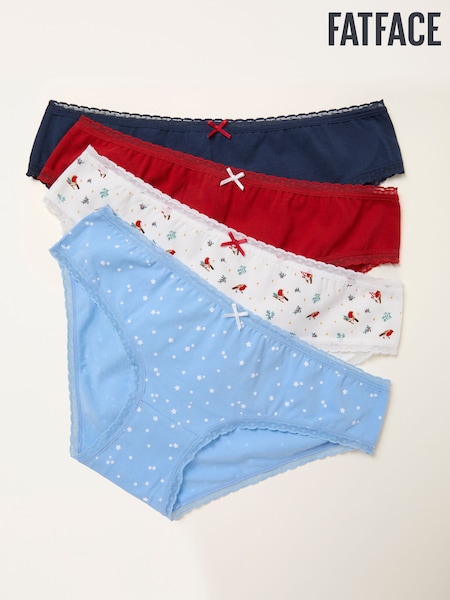 FatFace Multi 4 Pack of Winter Classic Knickers (F11647) | €32