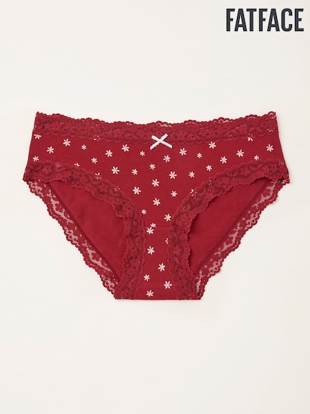 FatFace Red Snowflake Classic Knickers (F11666) | €13