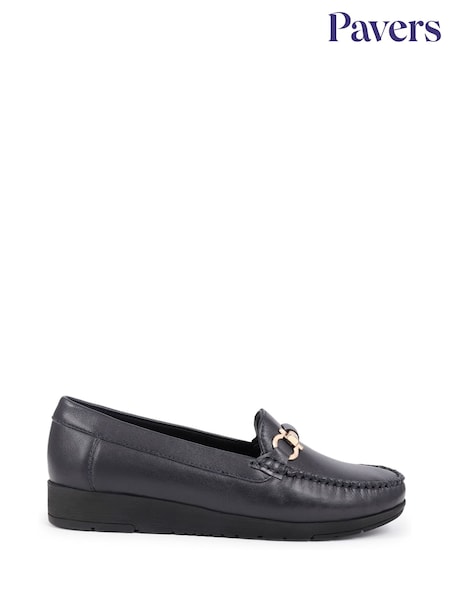 Pavers Blue Smart Leather Moccasins (F11688) | €50