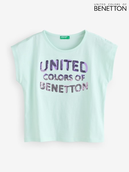 Girls Logo Sequin 100% Cotton T-Shirt (6-14 yrs) (F11699) | 961 UAH
