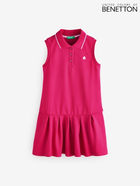 Benetton Girls Pink Piquet Polo Dress (6-12 yrs) (F11702) | €52