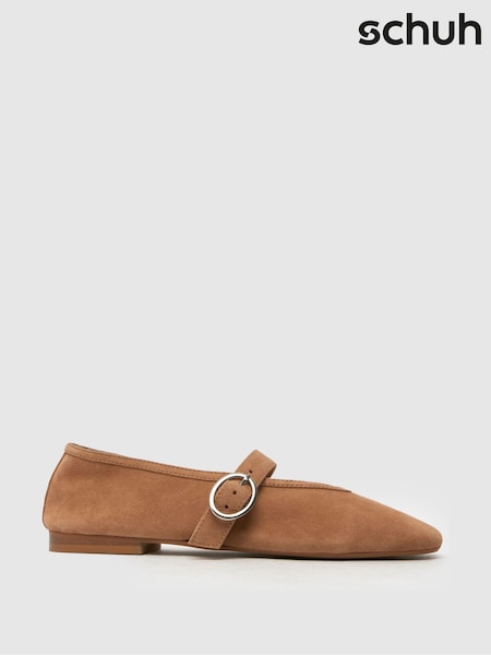 Schuh Lavena Mary Jane Brown Ballerinas (F11754) | €60