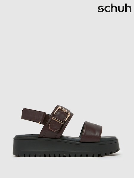 חום - Schuh EC WF Tiana Chunky Sandals (F11764) | ‏191‏₪
