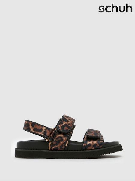 Schuh Tiesha Footbed Black Sandals (F11794) | ‏201‏₪