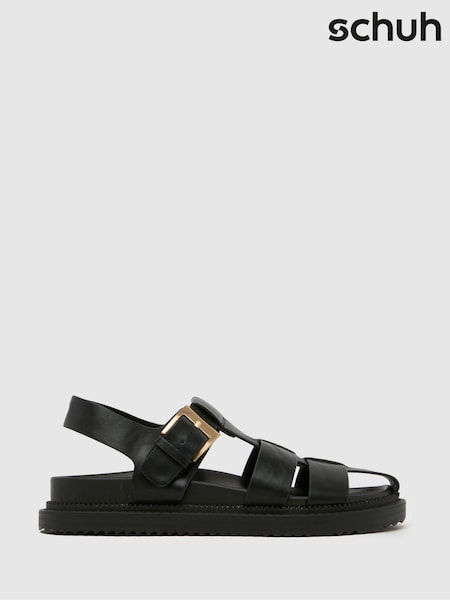 Schuh EC Taria Fisherman Black Sandals (F11806) | €51