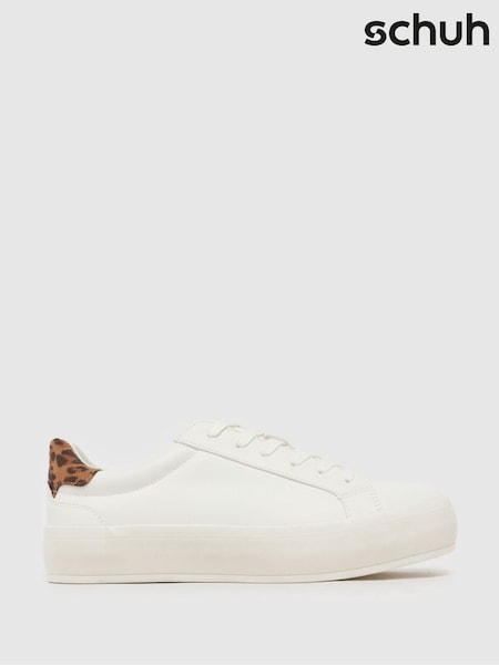 Schuh Mariella Flatform White Trainers (F11809) | €50