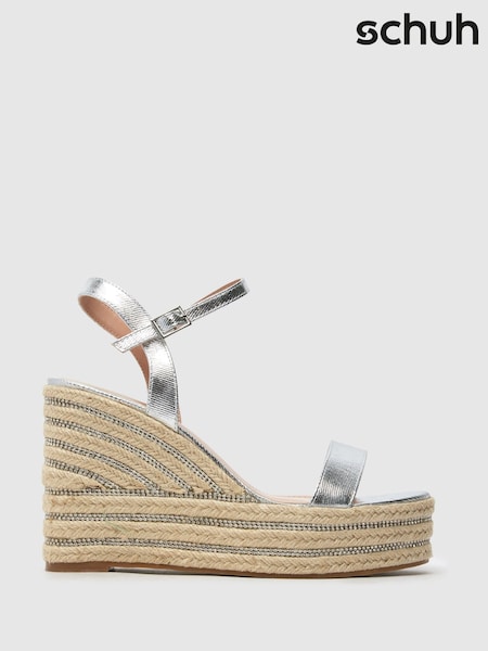 Schuh Silver Valerie Embellished Espedrilles (F11814) | €64
