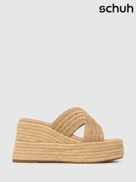 Nature - Schuh Valeta Raffia Wedge Sandals (F11821) | €63