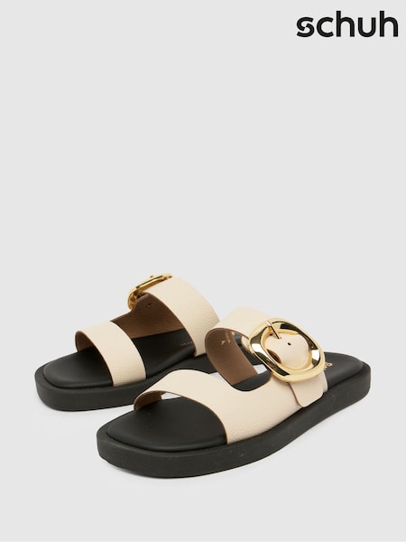 חום - Schuh Teela Leather Buckle Sandals (F11823) | ‏226‏₪