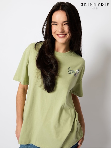 Peanuts x Skinnydip Green Country Club T-Shirt (F11896) | € 34
