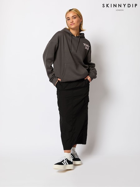 Skinnydip Grey Girl Tipsy Hoodie (F11897) | AED221