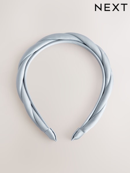 Blå - Satin Twist Headband (F12027) | kr160