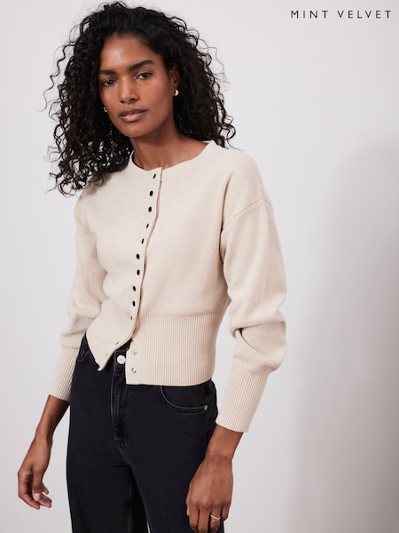 Mint Velvet Cream Cotton Blend Cardigan (F12072) | 4,746 UAH