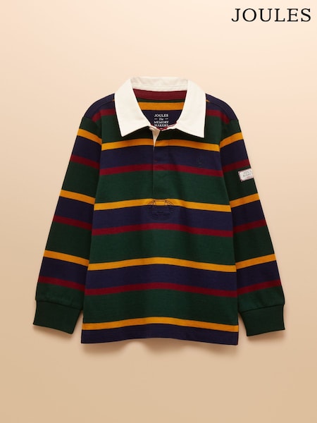 Joules Boys' Rugby Club Multi Stripe Shirt (F12088) | €34 - €42
