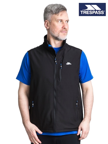 Trespass Male Vassus Softshell Black Gilet (F12134) | ‏176‏₪