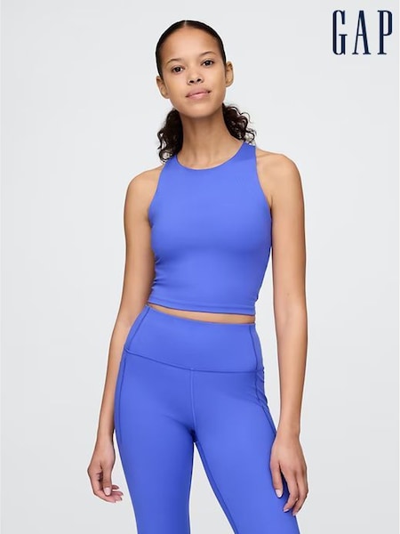 Gap Blue Cropped Sports Bra Tank Top (F12494) | €33