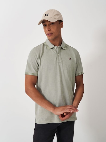 Crew Clothing Green Oxford 100% Cotton Polo Shirt (F12548) | 208 QAR
