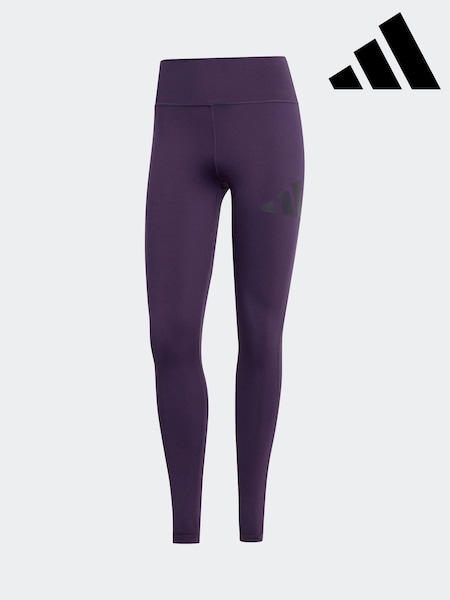 adidas Purple Train Essential Full Length Big Logo Leggings (F12551) | R$ 295