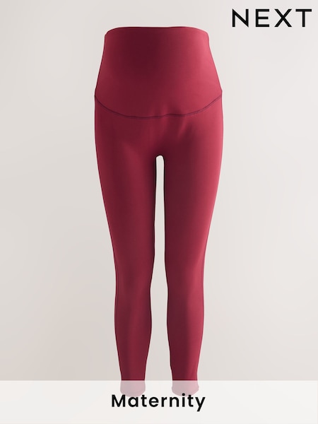 Burgundy Red Maternity Sports Leggings (F12642) | R$ 225