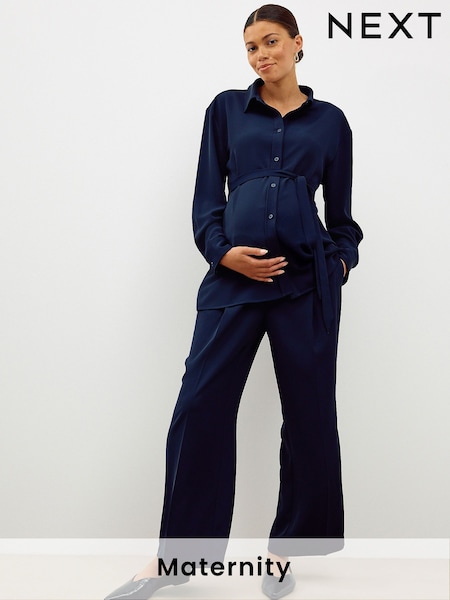 Navy Blue Maternity Trousers (F12644) | €53