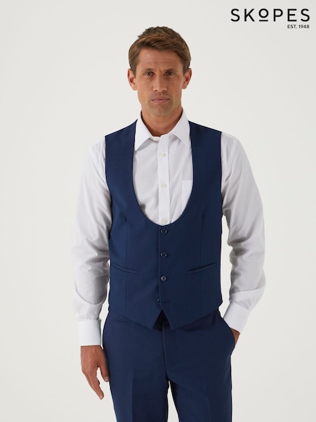 Skopes Blue Milan Scoop Slim Fit Suit Waistcoat (F12669) | €60