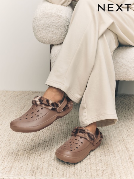 Camel Womens Faux Fur Lined Clogs Slippers (F12679) | € 15