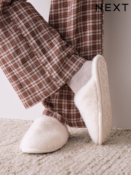 Crudo - Faux Fur Mule Slippers (F12769) | 16 €