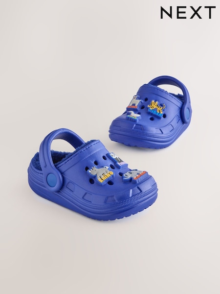 Blue Animal Warm Lined Slipper Clogs (F12783) | AED56 - AED71