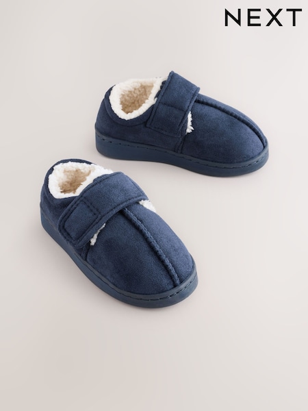 Navy Warm Lined Cupsole Slippers (F12786) | AED51 - AED66