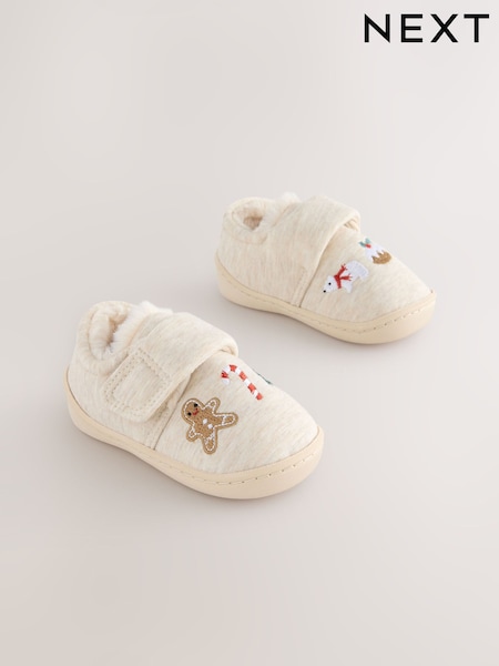 Neutral Christmas Warm Lined Cupsole Slippers (F12794) | 54 QAR - 69 QAR