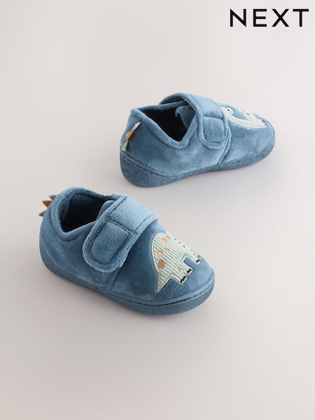 Blue Dinosaur Warm Lined Cupsole Slippers (F12796) | AED56 - AED66