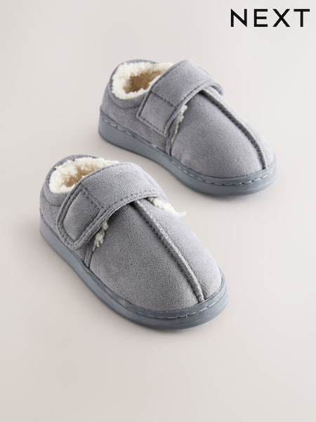 Grey Warm Lined Cupsole Slippers (F12812) | AED51 - AED66