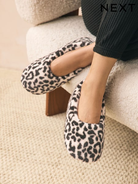 Hellbraun/Animalprint - Faux Ballet Slippers (F12916) | 26 €