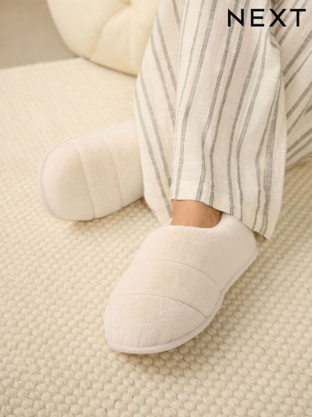 Cream Quilted Short Boot Slippers (F12926) | €25