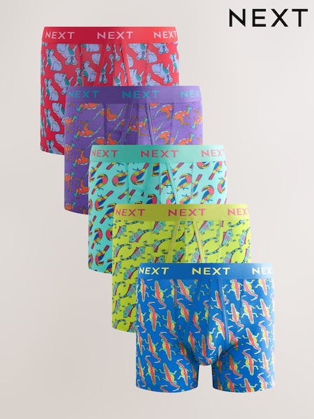 Yellow/ Red/Purple Animal Conversational Print A-Front Boxers (F12990) | AZN 64