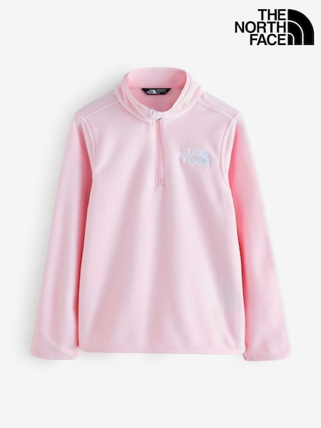 The North Face Pink Glacier Teen 1/4 Zip Pullover Fleece (F13095) | €46
