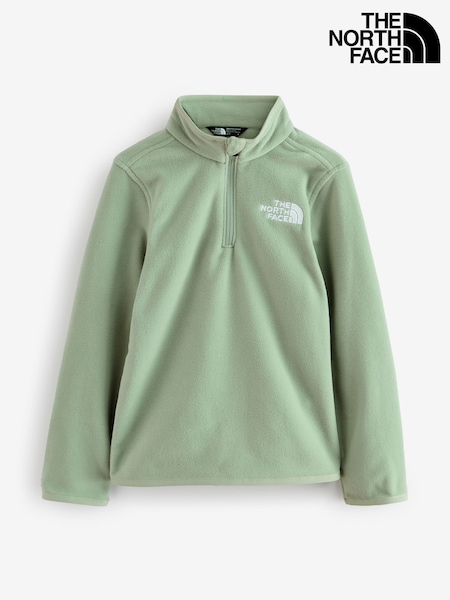 The North Face Green Glacier Teen 1/4 Zip Pullover Fleece (F13101) | €46