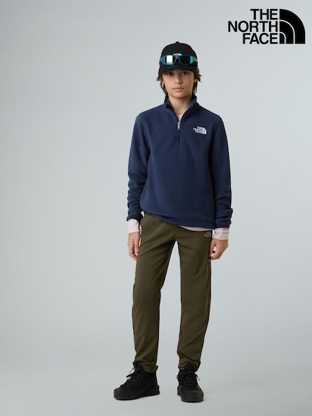 The North Face Blue Glacier Teen Quarter  Zip Fleece (F13104) | R$ 345