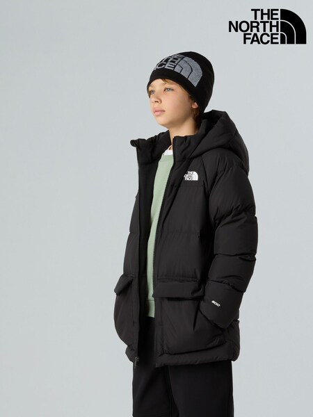 The North Face Black North Down Fleece Lined Teen Short Paka Jacket (F13114) | AED291