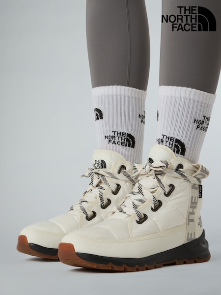 The North Face White Thermoball Luxe Lace Up Snow Boots (F13137) | €179