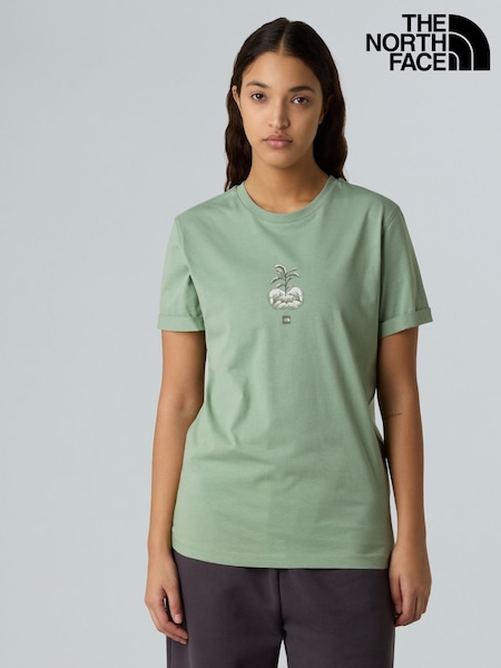 The North Face Green Relaxed W Connect Short Sleeve Graphic Print T-Shirt (F13197) | €37