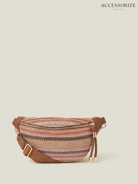 Accessorize Stripe Raffia Bum Bag (F13335) | 38 €