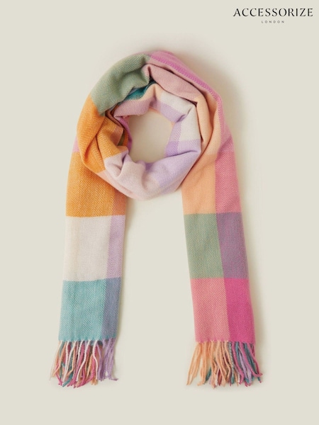 Accessorize Black Woven Colour Block Blanket Scarf (F13344) | €31