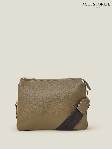 Accessorize Double Pouch Leather Cross-body Bag (F13346) | €63