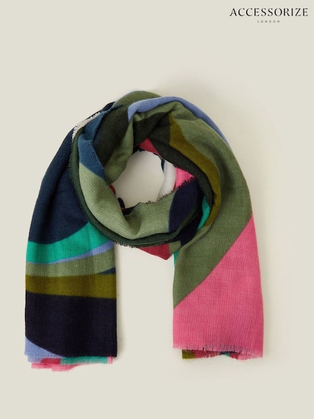 Accessorize Black Swirl Print Blanket Scarf (F13354) | €28