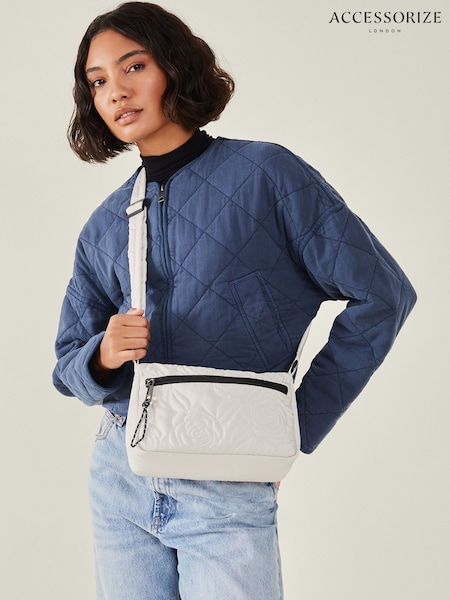 Cream - Accessorize Floral Quilted Camera Bag (F13363) | € 37